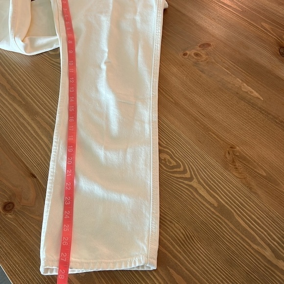 ba&sh Amber High Waisted High Rise Straight Leg Jeans Off White Cream Size 8 - Picture 11 of 16